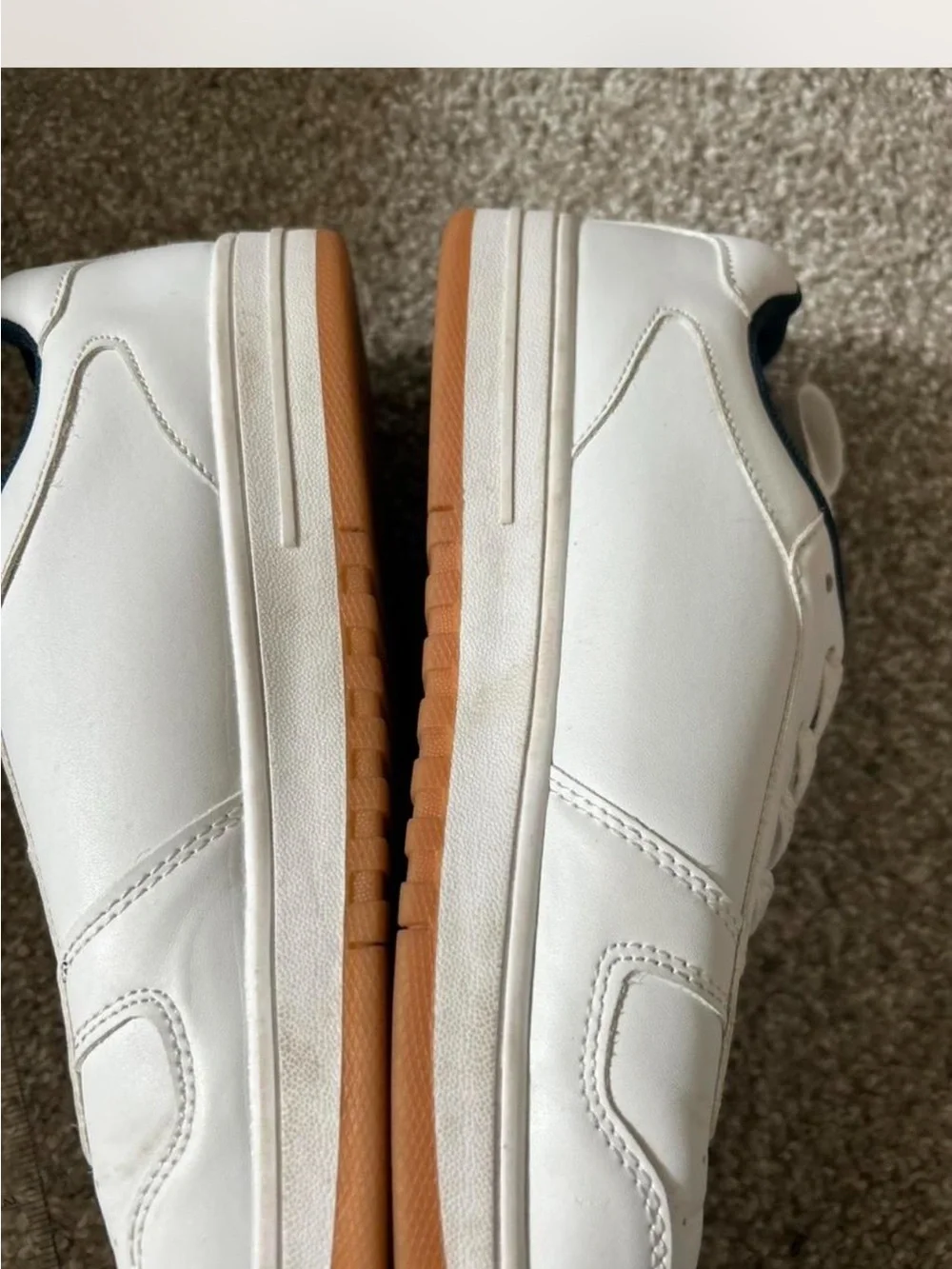 Nautica Men’s White Sneakers with Navy Trim